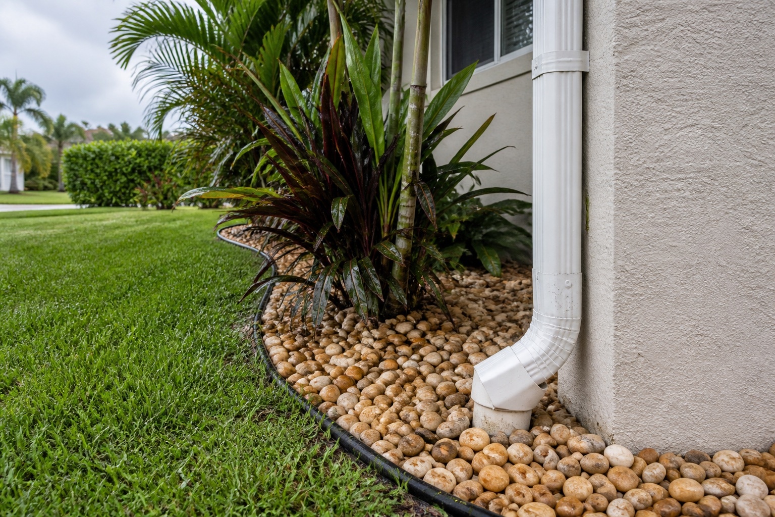 Downspout drainage drainage installation